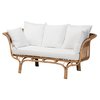 Baxton Studio Edana Modern Bohemian Natural Rattan Sofa With Cushion 217-12712-ZORO